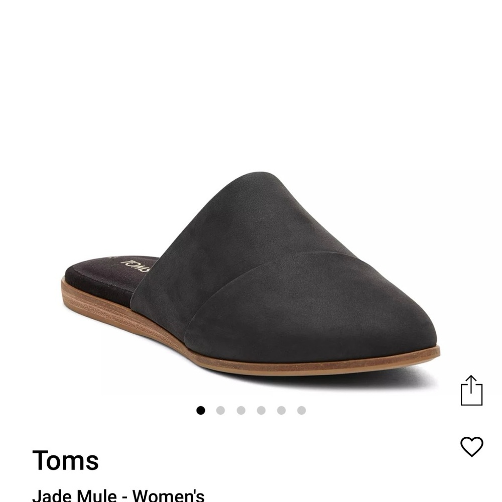 Toms Black Suede Flats Slip-On Loafers